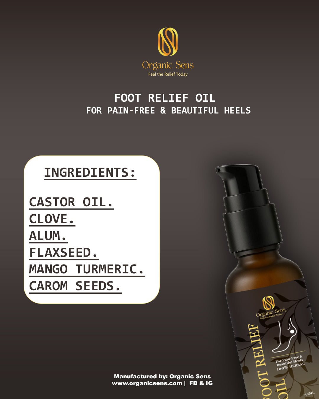 Organic Sens Foot Relief Oil