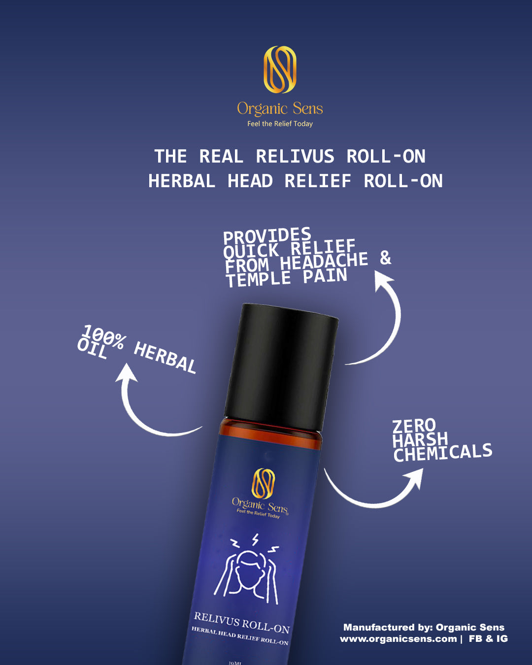 Organic Sens Relivus – Herbal Wellness Roll-On